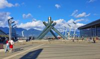 Olympia-Denkmal am Canada Place in Vancouver