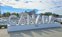 Canada-Schriftzug am Inner Harbour in Victoria
