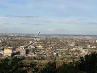 6. Tag – Ottawa bis Montréal – Ankunft in Montréal – Aussicht vom Mont Royal gen Osten zum Stadion