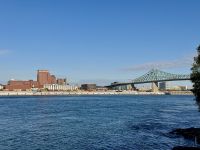 7. Tag – Montréal bis Lac Taureau – Blick von der Île Sainte-Hélène auf die Pont Jacques Cartier