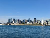 7. Tag – Montréal bis Lac Taureau – Blick von der Île Sainte-Hélène in Richtung Altstadt
