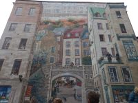 Wandmalereien in der Häuserfassaden - Quebec, Kanada