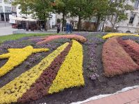 Blumenbeete in Herbstfarben - Quebec, Kanada