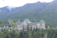 Blick vom Surprise Corner auf  Fairmont Banff Springs Hotel- Kanada