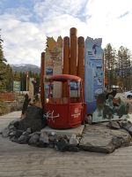 Vor dem visitor Center am Lake Louise - Banff Nationalpark - Kanada