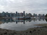 Blick auf Vancouver vom Seawal - Stanley Park, Kanada
