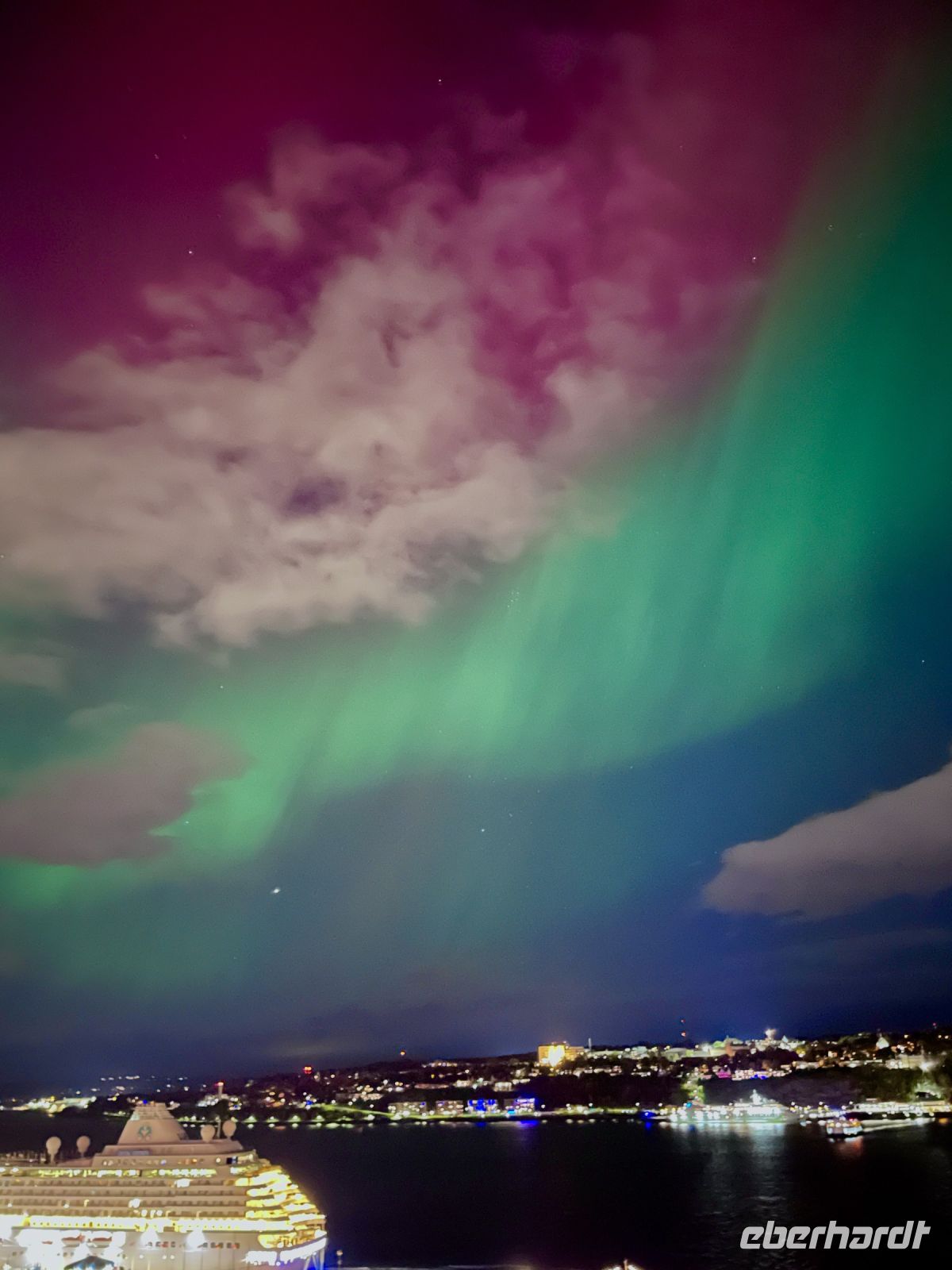 Nordlichter über Quebec City