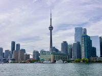 Skyline von Toronto Island aus