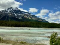 Picknick am North Saskatchwan Fluss