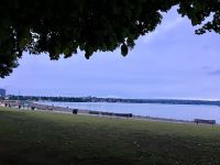 Unser Strand der Englaender am Abend