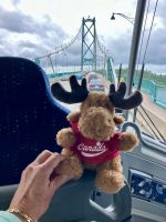 Oskar kommt ueberall mit und passt auf uns auf. 