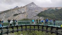 Gläserne Plattform am Athabasca Gletscher 