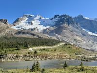 3. Tag – Banff bis Jasper – Icefields Parkway – Blick zum Mount Athabasca und Mount Andromeda