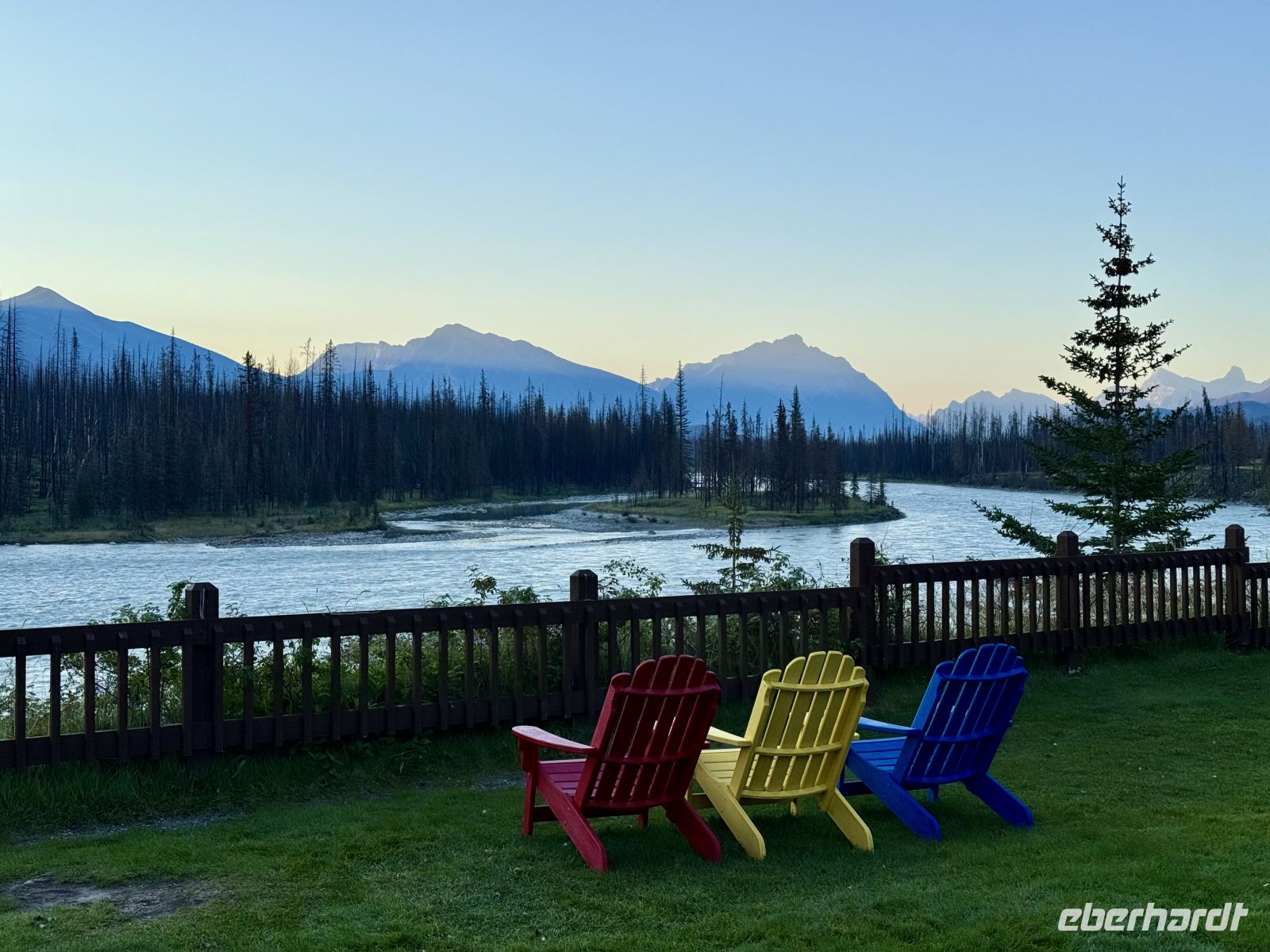 4. Tag – Jasper-Nationalpark – Morgenstimmung am Sunwaptha River