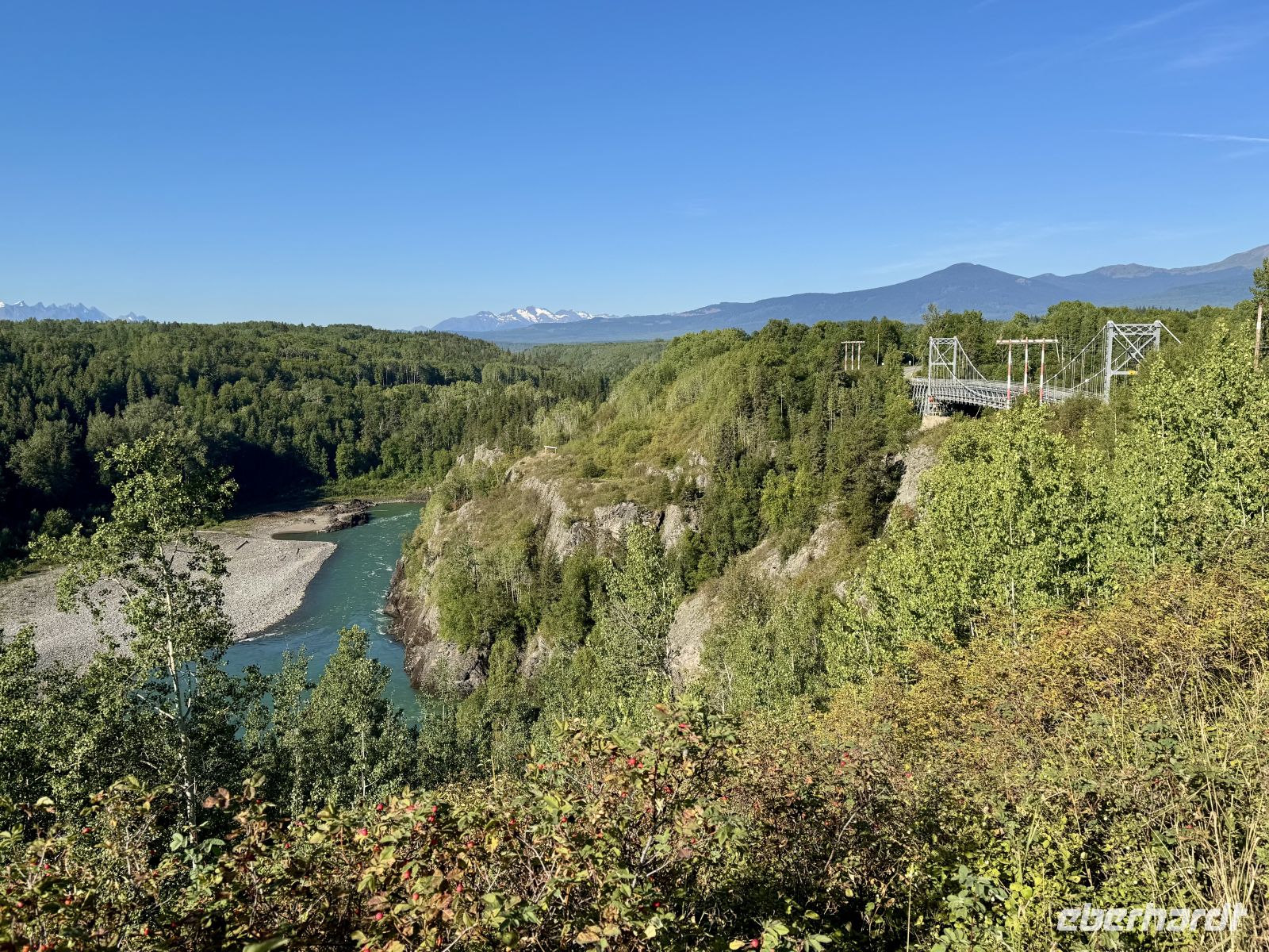 7. Tag – Smithers bis Stewart – Hängebrücke über den Hagwiglet Canyon