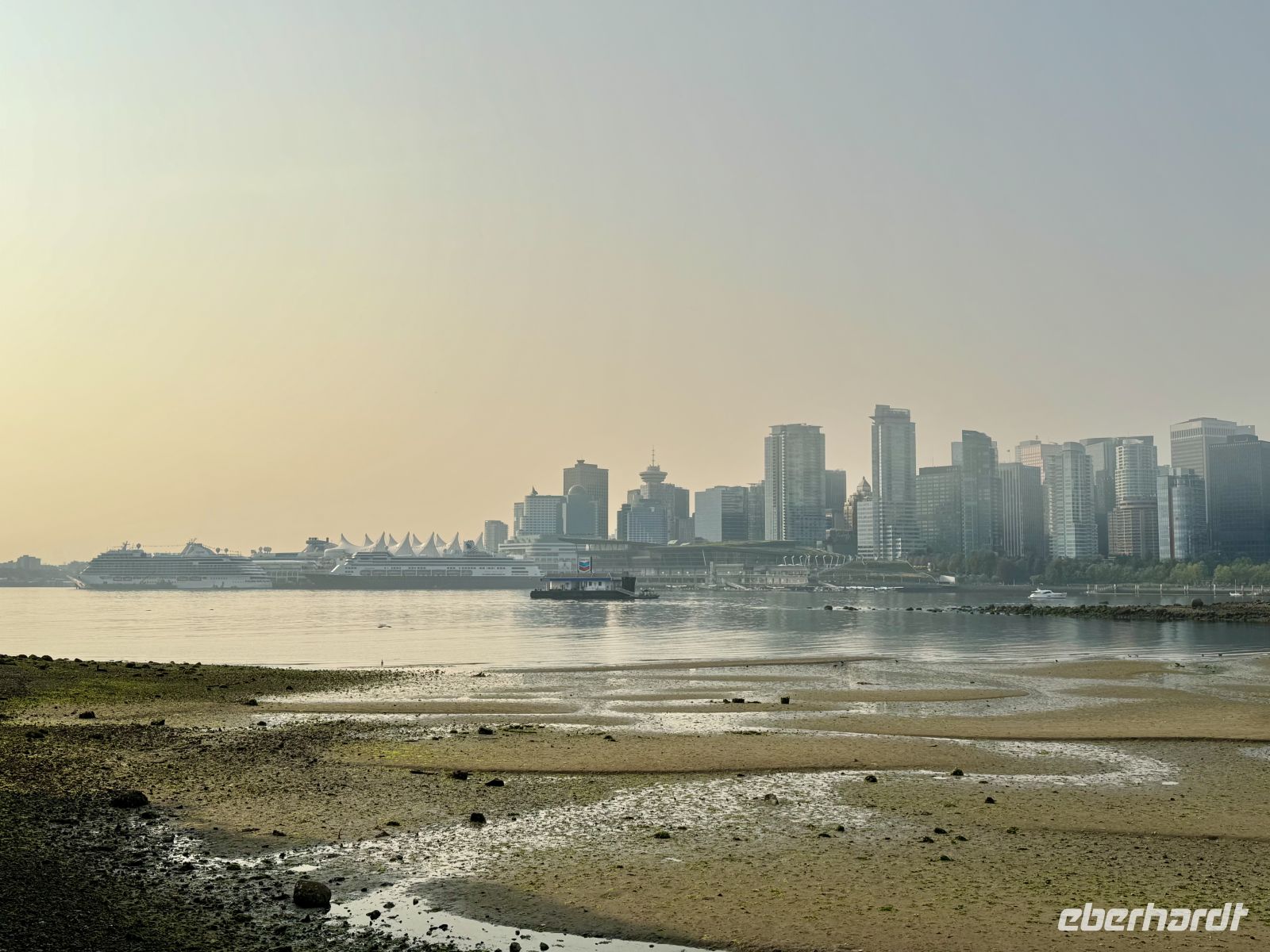 13. Tag – Stadtrundfahrt Vancouver – Blick vom Stanley Park auf Downtown und Kreuzfahrtterminal