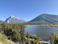 9. Tag – Banff & Yoho National Park – Blick zum Sulphur Mountain und zum Mount Rundle
