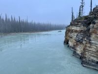 11. Tag – Ausflug im Jasper-Nationalpark – Athabasca Falls im Morgennebel