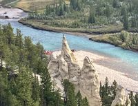 Die Hodoos am Bow Fluss bei Banff