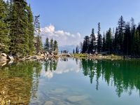 Die Brücke bei Lake Agnes