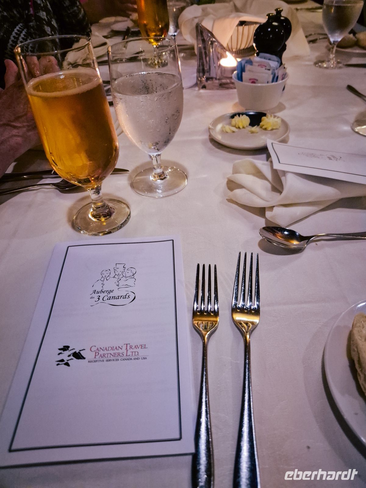 Abendessen Auberge Des 3 Canards - La Malbaie - Kanada 