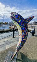 Orca Statue am Hafen von Victoria auf Vancouver Island