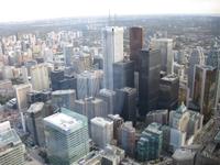 Blick vom CN Tower auf das Geschäftszentrum