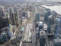 Toronto - Blick vom CN Tower auf den Bahnhof