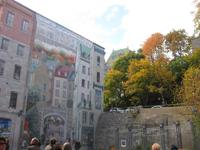 Quebec - Unterstadt und Wandgemälde