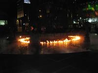 Montreal - dampfender und brennender Springbrunnen