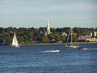 Blick über den St. Lorenz Strom nach Hadlow
