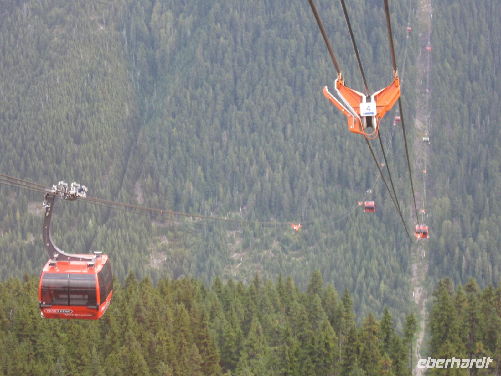 Peak2Peak - längste freihängende Kabinenseilbahn der Welt
