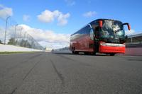 Unser roter Flitzer auf der Pole Position