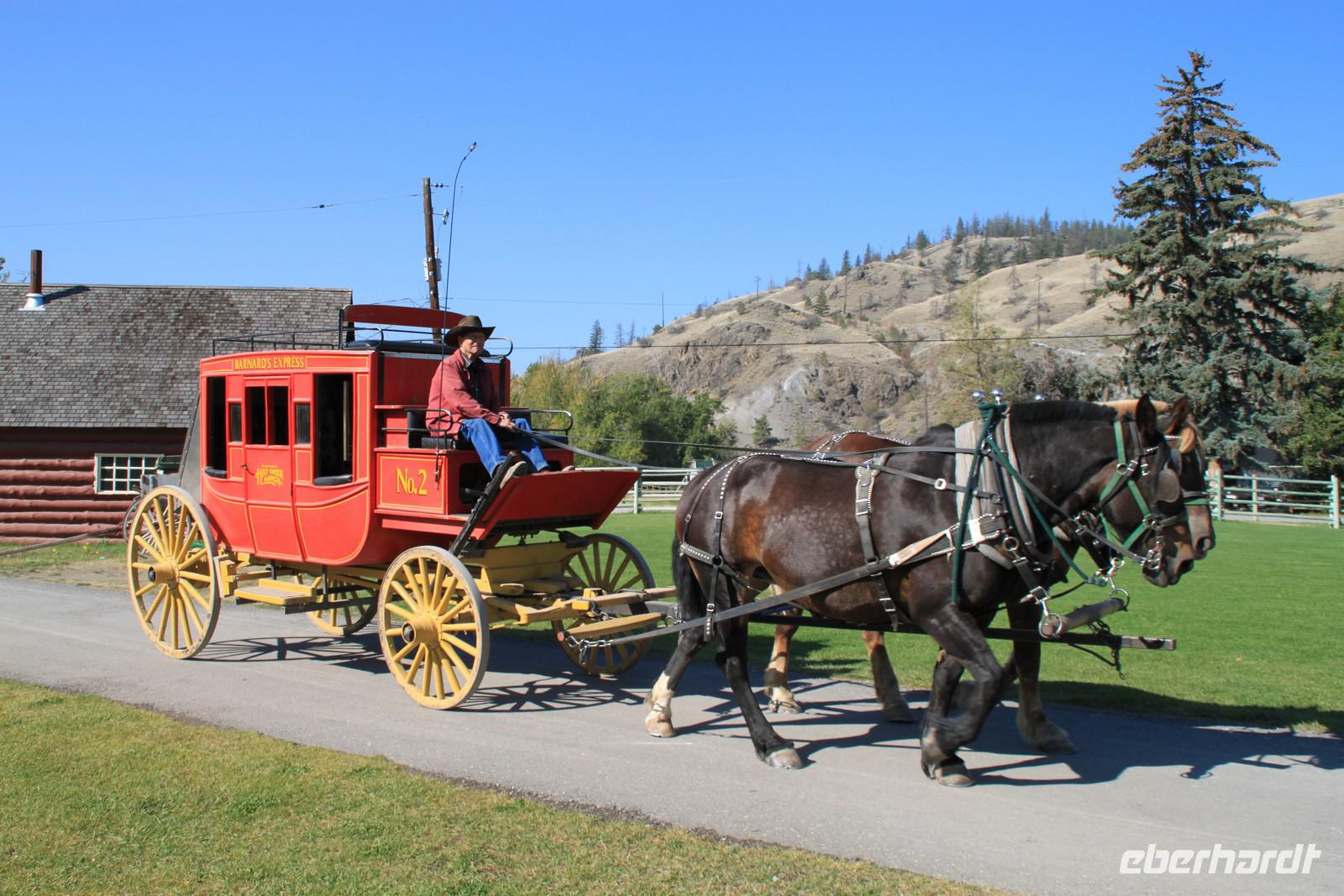 Die Postkutsche ist unterwegs
