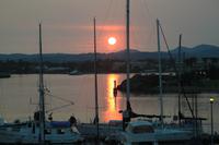 Sonnenuntergang im Hafen von Victoria