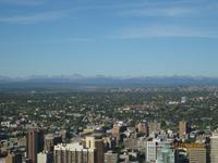 Die Rocky Mountains in weiter Ferne