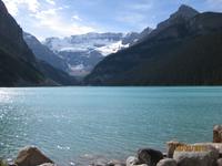 Der Blick auf den Victoria gletscher
