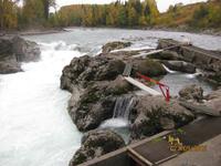 Der Blick auf eine Lachsauffanganlage