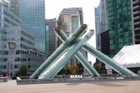 Olympia-Platz in Vancouver - Olympisches Feuer