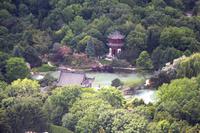 Blick vom Olympia-Turm auf den botanischen Garten von Montreal