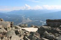 Blick auf Jasper und das Athabasca-Flusstal