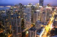 Abendessen im Cloud 9 Restaurant über den Dächern von Vancouver