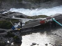 Indianer beim Lachsfang