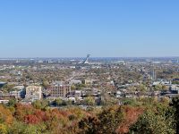 7. Tag – Montréal bis Lac Taureau – Stadtrundfahrt Montréal – Aussicht vom Mont Royal zum Olympiastadion