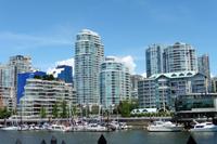 Blick von Granville Island nach Vancouver