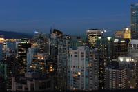 Vancouver am Abend- Blick vom Hotel