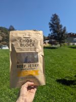 85. Beef Jerkey Kostprobe beim Picknick am Weingut Fort Berens, Lillooet