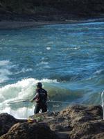 Lachsfischer am Moricetown Canyon