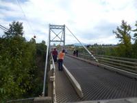 Brücke über dem 80m tiefen Hagwilget Canyon