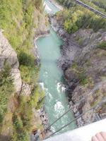 Brücke über dem 80m tiefen Hagwilget Canyon